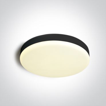 ONE Light Plafo - plafondverlichting - Ø 26 x 5,5 cm - 26W LED incl. - IP65 - zwart