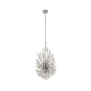 Searchlight Peacock - hanglamp - Ø 37 x 200 cm - chroom