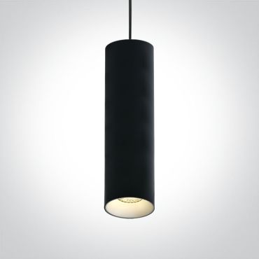 TWEEDEKANS - ONE Light Cylinder - hanglamp - Ø 7,5 x 240 cm - zwart