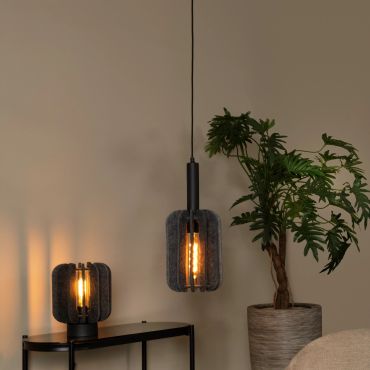 Lucide Rafal - hanglamp - Ø 20 x 183 cm - grijs