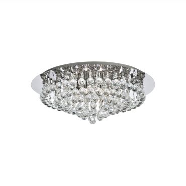 Searchlight Hanna - plafondverlichting - Ø 55 x 20,8 cm - chroom