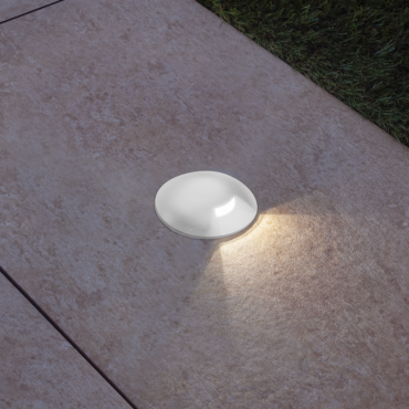 Century Italia Argo - grondspot met 1 venster - Ø5,8 x 6,5 cm - 0,75W LED incl. - 4000K - IP67 - wit