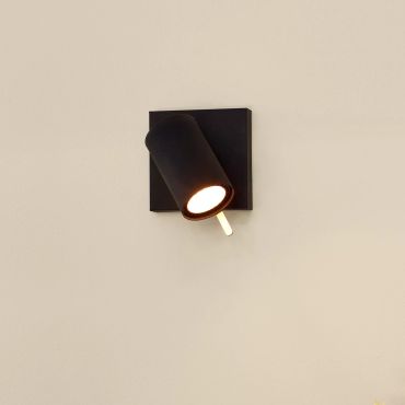 Lucide Grony - opbouwspot - 10 x 10 x 15 cm - 5W dimbare LED incl. - zwart