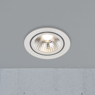 Nordlux Alec 1-Kit - inbouwspot - Ø 95 mm, Ø 80 mm inbouwmaat - 3 stappen dimmer - 6,1W LED incl. - IP44 - wit