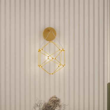 Nova Luce Nebula - wandlamp - 17 x 31 x 23,4 cm - 6W LED incl. - goud