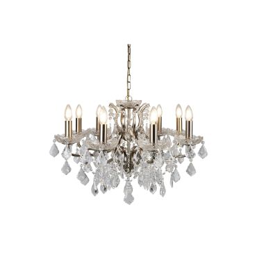 Searchlight Paris - luster - Ø 70 x 135 cm - antiek messing