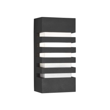 Searchlight Cardiff - buiten wandverlichting - 12 x 24,5 cm - IP54 - donkergrijs