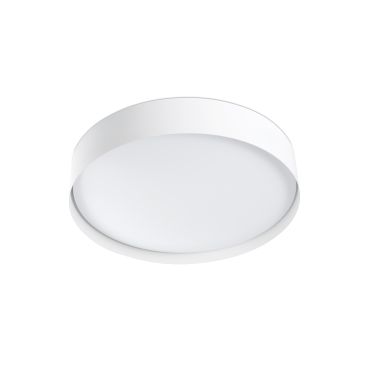 Faro Vuk - plafondverlichting - Ø 36,6 x 7,1 cm - 40W LED incl. - IP44 - mat wit