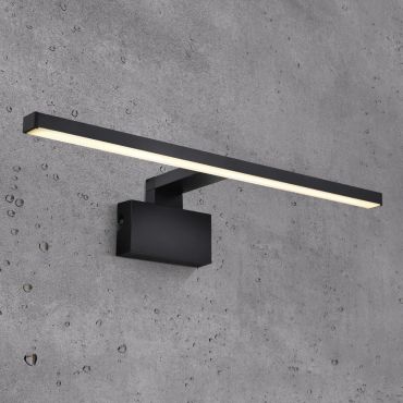 Nordlux Marlee 50 - wandlamp - 50 x 13,6 x 6,4 cm - 8,9W LED incl.  - IP44 - zwart - warm wit (3000K)