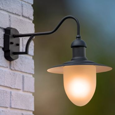 Lucide Aruba - wandverlichting - 44 x 25 x 36 cm - IP44 - zwart