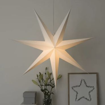 Konstsmide kerstverlichting - papieren 7-ster - 78 x 13,5 x 78 cm - wit