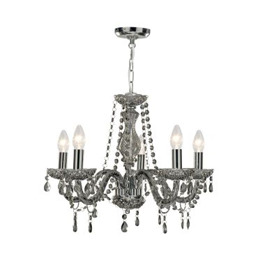 Searchlight Marie Therese - luster - Ø 55 x 93 cm - grijs