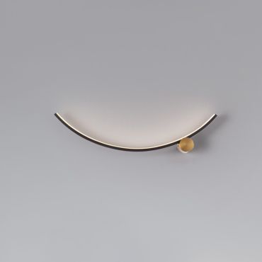 Nova Luce Kima - wandlamp - 62,5 x 14,5 x 6 cm - 14W LED incl. - goud en zandzwart