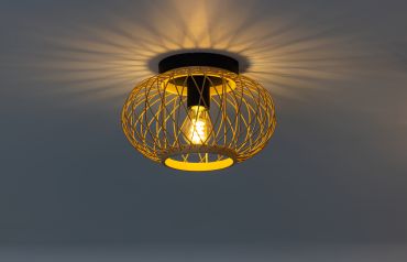 ETH Norah - plafondlamp - Ø 30 x 25 cm - lichtbruin