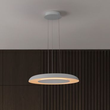 Nova Luce Epos - hanglamp - Ø 60 x 145 cm - 38W dimbare LED incl. - zandwit