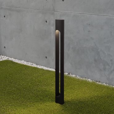 Nova Luce Ellery - tuinpaal - Ø 8 x 80 cm - 12W LED incl. - IP65 - zandzwart