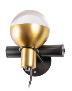 ETH Drop - tafel- of wandlamp met schakelaar - Ø 10 x 15 cm - zwart en goud