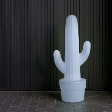 New Garden Kaktus - oplaadbare vloerlamp met afstandsbediening - 44 x 31 x 100 cm - IP65 - wit - RGB + koel witte lichtkleur