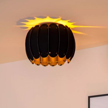 Lucide Spencer - plafondlamp - Ø 30 x 19,5 cm - zwart