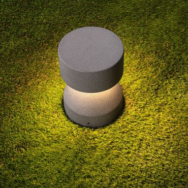 Nova Luce Lua - tuinpaal - Ø 16 x 22 cm - 12W LED incl. - IP65 - zwart