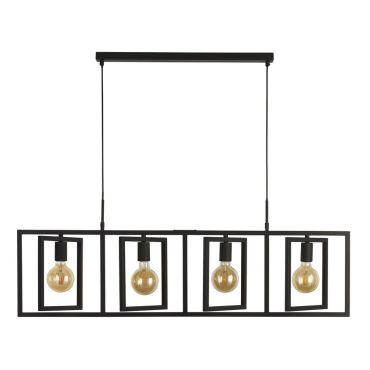 Searchlight Plaza - hanglamp - 114 x 150 cm - mat zwart