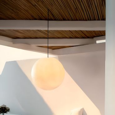 Nova Luce Moon - buiten hanglamp - Ø 50 x 200 cm - IP65 - wit en zwart