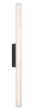 Maxlight Fayette - opbouw wandlamp - 12 x 6 x 91 cm - 18W LED incl. - IP44 - zwart