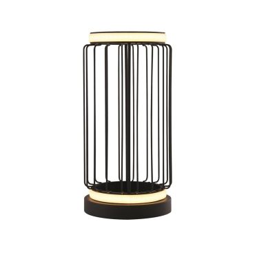 Searchlight Circolo - tafellamp - Ø 16 x 33 cm - 12W LED incl. - zwart en wit