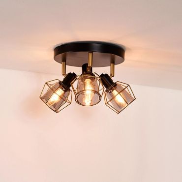 Lucide Nila - opbouwspot - Ø 36 x 16 cm - zwart