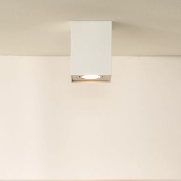 Lucide Tube square - opbouwspot - 9,6 x 9,6 x 12,5 cm - wit