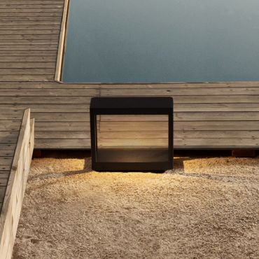 Nova Luce Cosmic - tuinpaal - 23 x 20 x 8,6 cm - 8W LED incl. - IP65 - donker antraciet