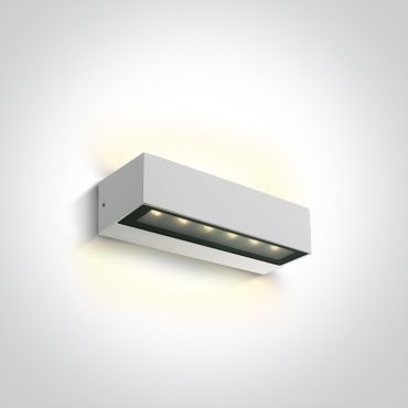 ONE Light Linear Outdoor Series Double Sided - wandlamp - 22,2 x 7 x 5 cm - 2 x 6W LED incl. - IP65 - wit