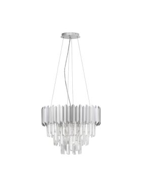 Nova Luce Magnolia - hanglamp - Ø 50 x 120 cm - chroom