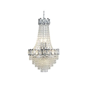 Searchlight Louis Philipe - luster - Ø 38 x 128 cm - chroom