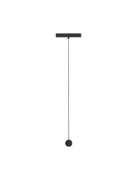 Nova Luce Ultra Slim - rail hanglamp - 19,5 x 3,4 cm - 12W LED incl. - warm witte lichtkleur - zwart
