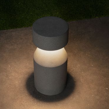 Nova Luce Lua - tuinpaal - Ø 16 x 35,5 cm - 12W LED incl. - IP65 - zwart