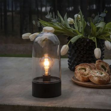 SHOWROOMMODEL - Konstsmide kerstverlichting - lantaarn op batterijen - 13 x 13 x 27 cm - IP44 - transparant