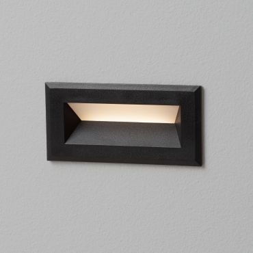 Nova Luce Vivion - inbouw wandverlichting - 10 x 5 x 6,5 cm - 1W LED incl. - IP54 - zandzwart