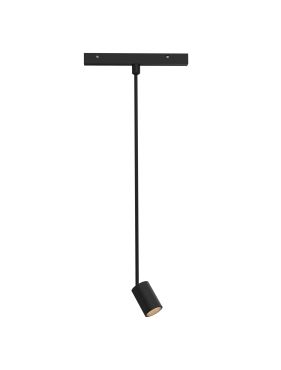 Nova Luce Planet 24V - lichtpunt magnetisch railsysteem - Ø 4,5 x 60 cm - 5W LED incl. - zandzwart