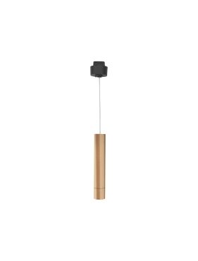 Nova Luce Buxton L - hanglamp voor magnetisch railsysteem - 3,2 x 3,2 x 150 cm - 10W dimbare LED incl. - goud