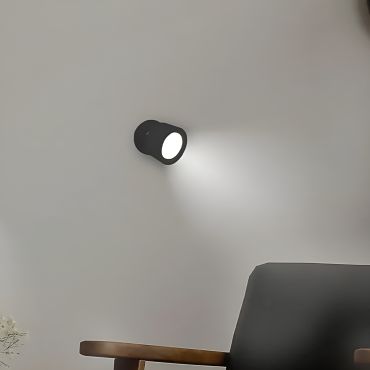 New Garden Roll 8 - oplaadbare opbouwspot - Ø8 x 8 cm - 3W dimbare LED incl. - zwart