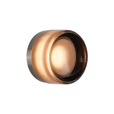 VK Lighting Glace - plafond/wandverlichting - Ø 13,5 x 8,5 cm - 5W dimbare LED incl. - rookgrijs