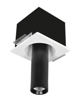 Nova Luce Giacomo - inbouwspot - 155 x 155 mm, 158 x 158 mm inbouwmaat - zwart