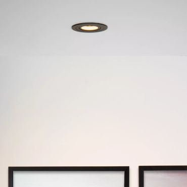 Lucide Tube Round - inbouwspot - Ø 90 mm, Ø 82 mm inbouwmaat - zwart