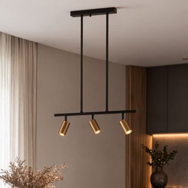 Nova Luce Pogno - hanglamp - 72 x 87,5 cm - zwart en goud