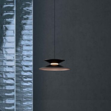 Nova Luce Morfi - hanglamp - Ø 20 x 190 cm - 5W dimbare LED incl. - zandzwart en goud