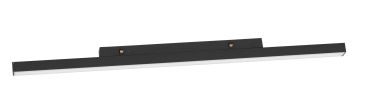 Nova Luce Planet 48V - armatuur voor magnetisch profielsysteem - 50 x 3 cm - 13W dimbare LED incl. - zandzwart