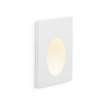 Faro Plas - inbouwspot - 165 x 100 mm, 175 x 110 mm inbouwmaat - 1W LED incl. - mat wit