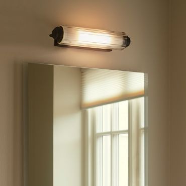 Nordlux Nimal - wandlamp - 7,8 x 12,5 x 35 cm - IP44 - zwart
