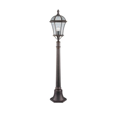 Searchlight Capri - lantaarnpalen - Ø 26 x 130 cm - IP23 - rustiek bruin